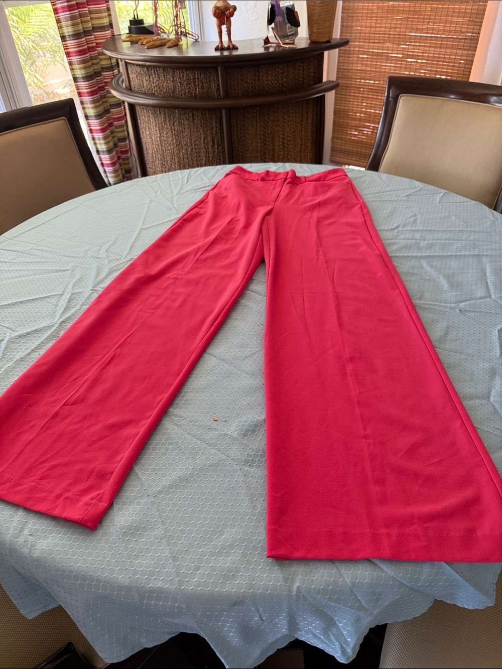 New York & Company Bright Pink Wide-Leg Women's Pants